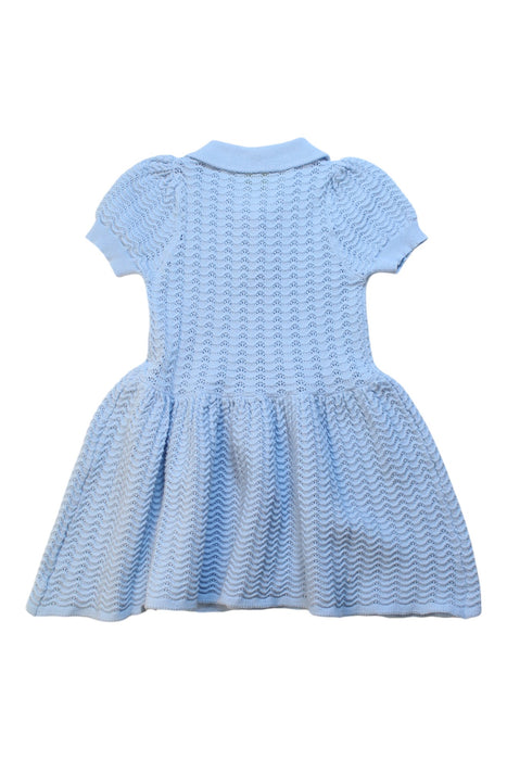 A Blue Short Sleeve Dresses from FUB in size 12-18M for girl. (Back View)