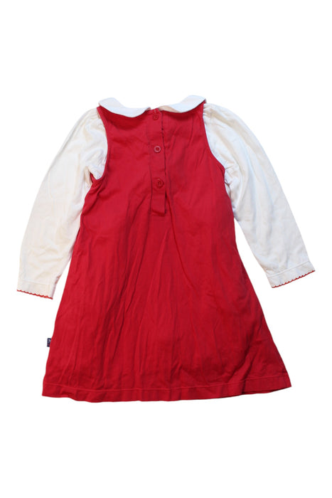 A White Long Sleeve Dresses from Absorba in size 3T for girl. (Back View)