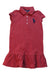 A Burgundy Short Sleeve Dresses from Polo Ralph Lauren in size 5T for girl. (Front View)