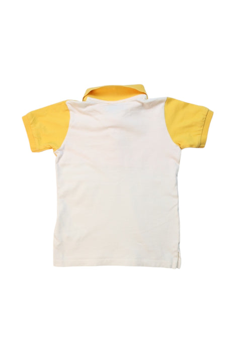 A Yellow Short Sleeve Polos from Moncler in size 18-24M for neutral. (Back View)