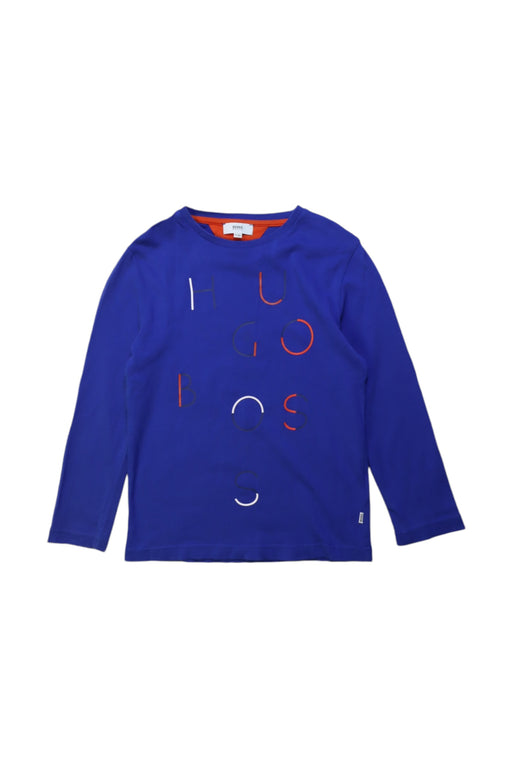 A Blue Long Sleeve T Shirts from Boss in size 5T for boy. (Front View)