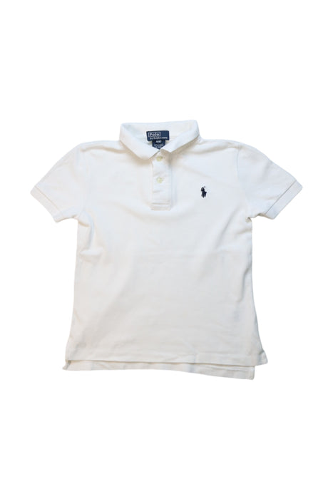 A White Short Sleeve Polos from Polo Ralph Lauren in size 4T for boy. (Front View)