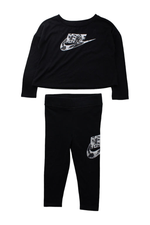 A Black Leggings Sets from Nike in size 3T for girl. (Front View)