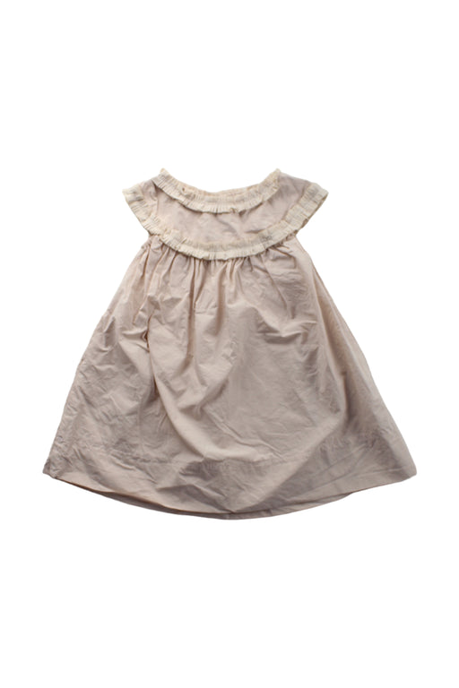 A Beige Sleeveless Dresses from Monbebe in size 3T for girl. (Front View)