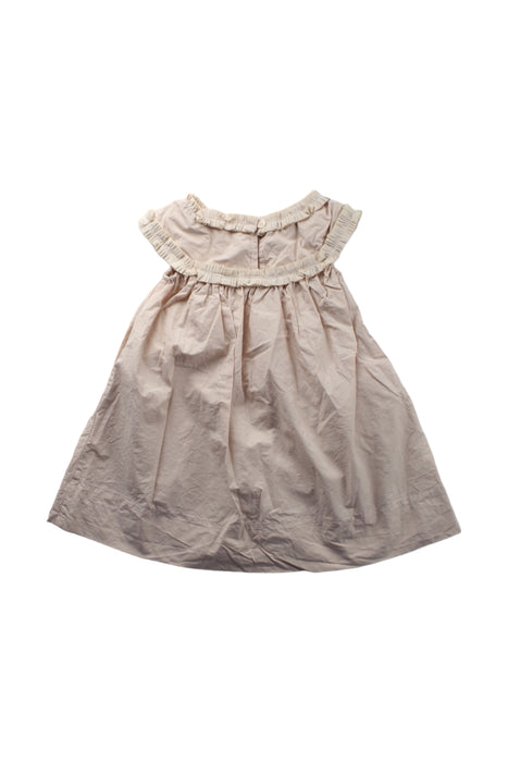 A Beige Sleeveless Dresses from Monbebe in size 3T for girl. (Back View)