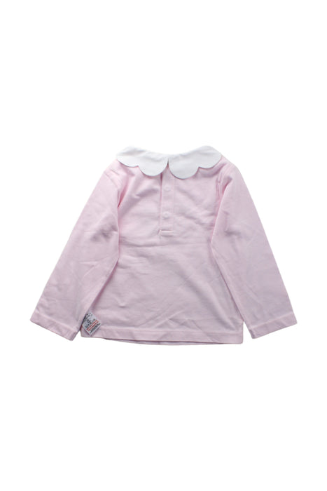 A Pink Long Sleeve Tops from Jacadi in size 3T for girl. (Back View)