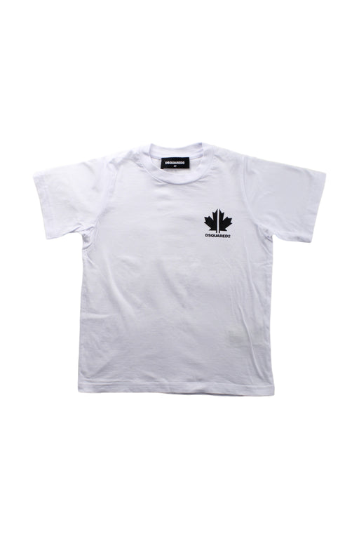 A White Short Sleeve T Shirts from DSquared2 in size 4T for boy. (Front View)