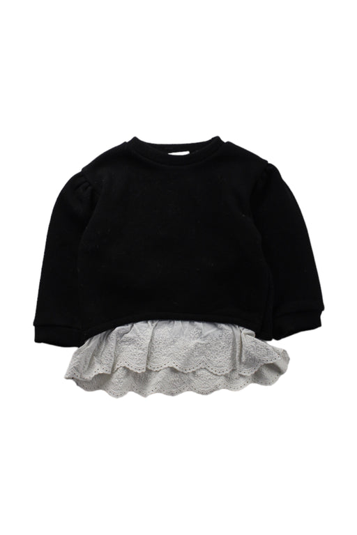 A Black Crewneck Sweatshirts from Aosta in size 2T for girl. (Front View)