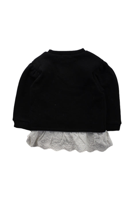 A Black Crewneck Sweatshirts from Aosta in size 2T for girl. (Back View)