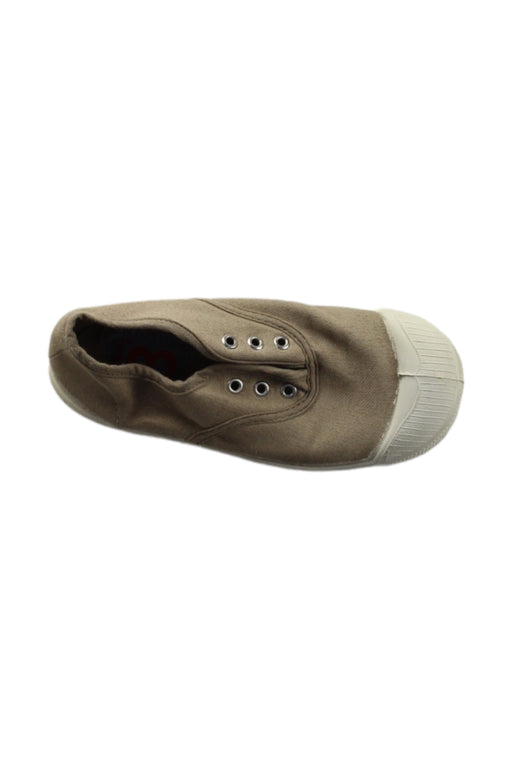 A Brown Slip Ons from Bensimon in size 4T for girl. (Front View)