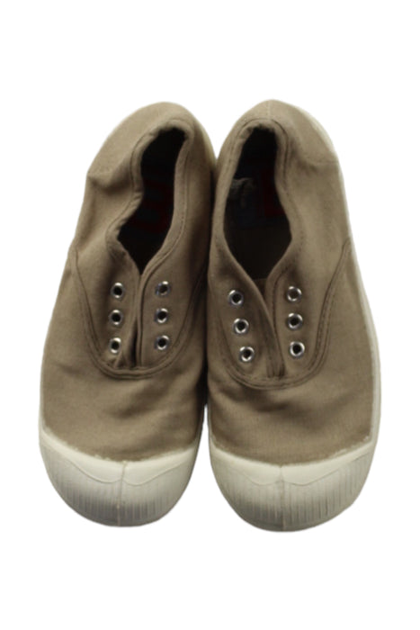 A Brown Slip Ons from Bensimon in size 4T for girl. (Back View)