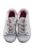 A White Sneakers from Adidas in size 3T for girl. (Back View)