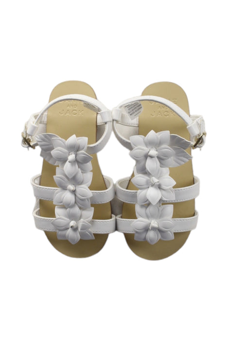 A White Sandals from Janie & Jack in size 18-24M for girl. (Back View)