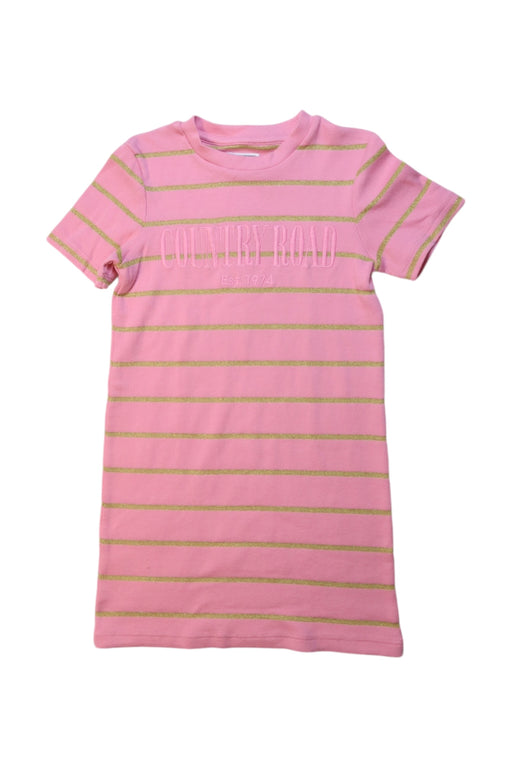 A Pink Short Sleeve Dresses from Country Road in size 4T for girl. (Front View)