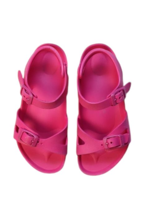 A Pink Sandals from Birkenstock in size 5T for girl. (Back View)