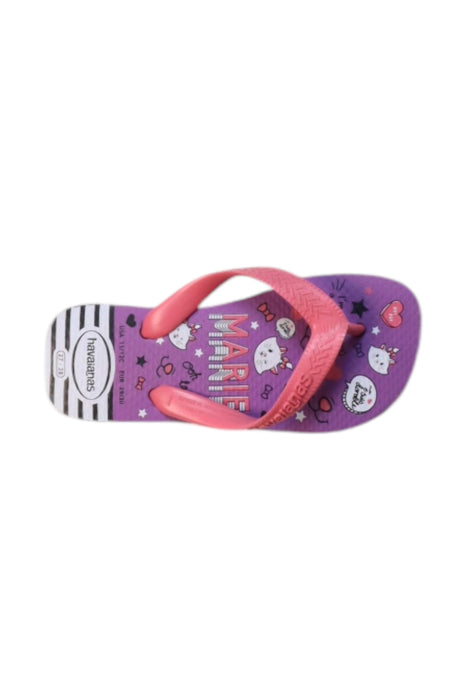 A Multicolour Flip Flops from Havaianas in size 6T for girl. (Front View)