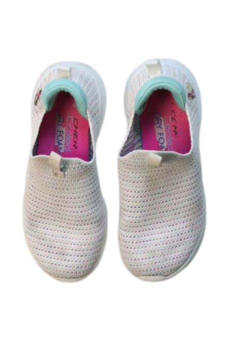 A Multicolour Slip Ons from Skechers in size 4T for girl. (Back View)