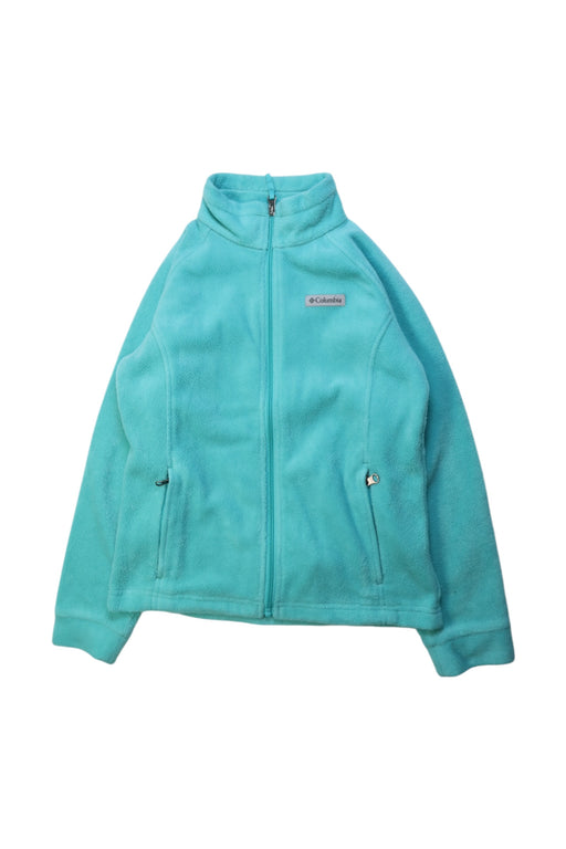 A Teal Zippered Sweatshirts from Columbia in size 10Y for girl. (Front View)