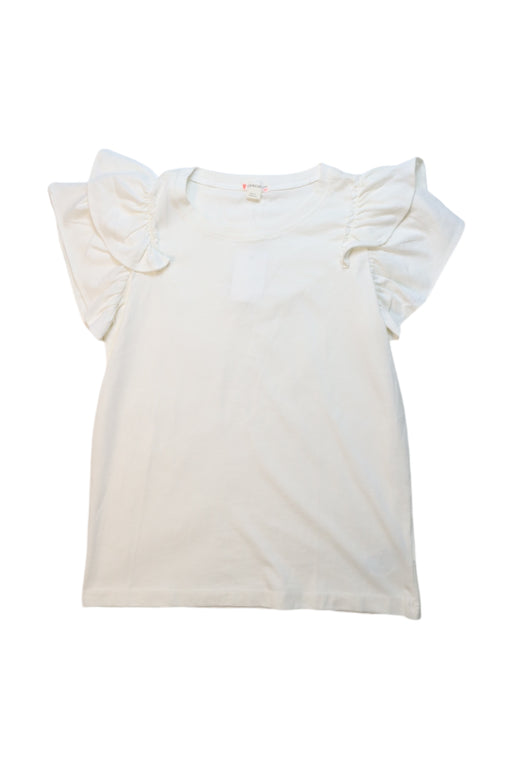 A White Short Sleeve Tops from Crewcuts in size 10Y for girl. (Front View)