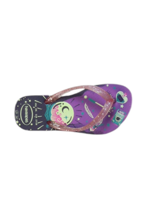 A Multicolour Flip Flops from Havaianas in size 4T for girl. (Front View)