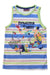 A Blue Sleeveless T Shirts from Sergent Major in size 5T for boy. (Front View)