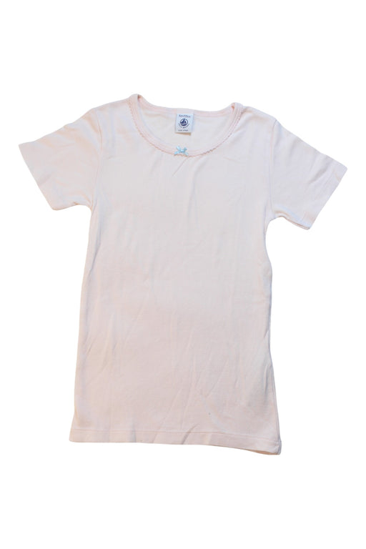 A Pink Short Sleeve T Shirts from Petit Bateau in size 8Y for girl. (Front View)