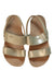 A Gold Sandals from Reef in size 4T for girl. (Back View)