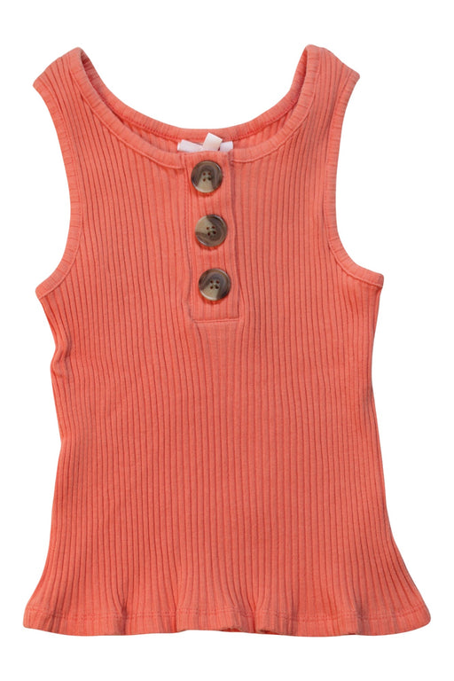 A Orange Sleeveless Tops from Seed in size 7Y for girl. (Front View)