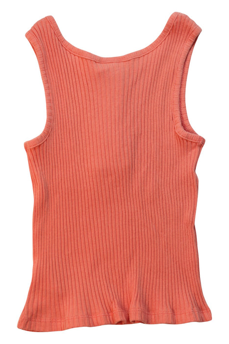 A Orange Sleeveless Tops from Seed in size 7Y for girl. (Back View)