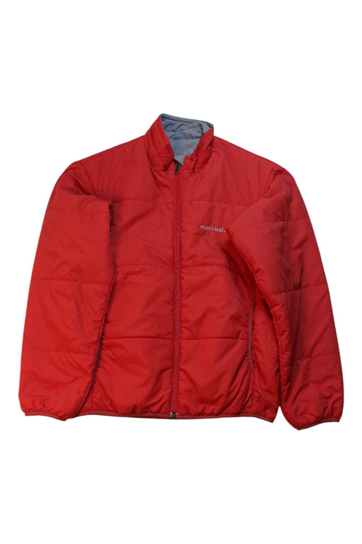 A Red Puffer/Quilted Jackets from Mont-bell in size 11Y for neutral. (Front View)