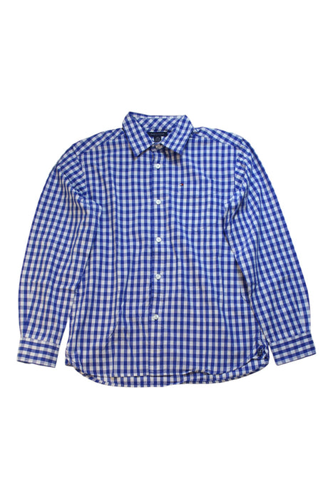 A Blue Long Sleeve Shirts from Tommy Hilfiger in size 12Y for boy. (Front View)