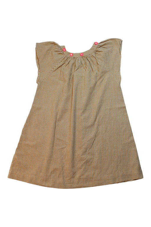 A Brown Short Sleeve Dresses from Velveteen in size 6T for girl. (Front View)