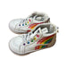 A White Sneakers from Vans in size 3T for neutral. (Back View)