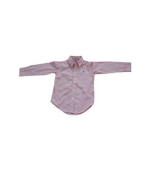 A White Long Sleeve Shirts from Ralph Lauren in size 4T for boy. (Front View)