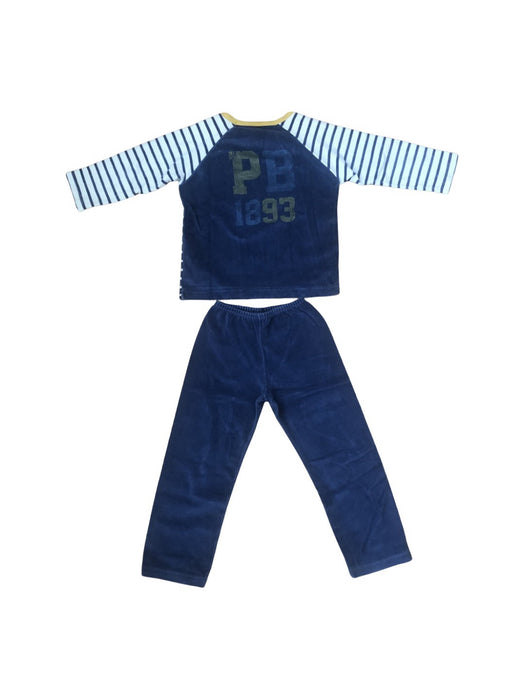 A Navy Pyjama Sets from Petit Bateau in size 4T for neutral. (Back View)