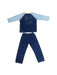 A Navy Pyjama Sets from Petit Bateau in size 4T for neutral. (Back View)