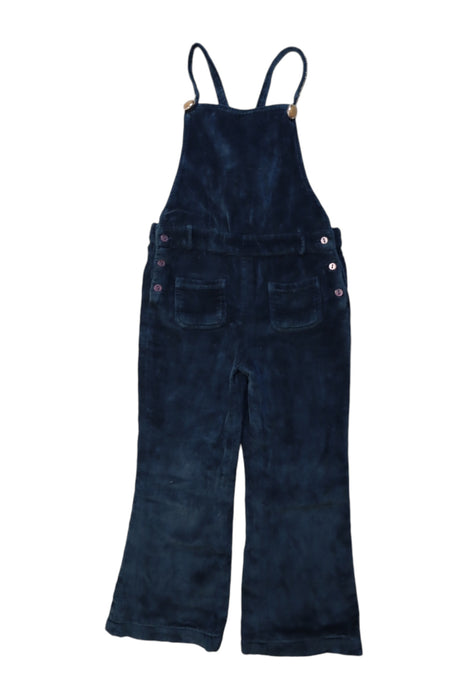 A Navy Long Overalls from Velveteen in size 4T for girl. (Front View)