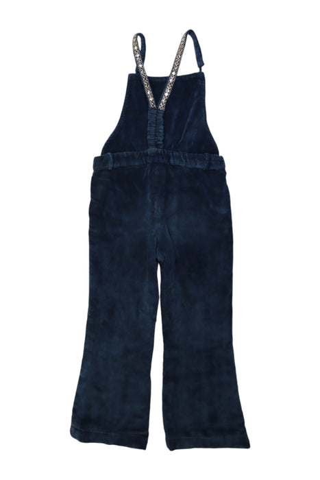 A Navy Long Overalls from Velveteen in size 4T for girl. (Back View)