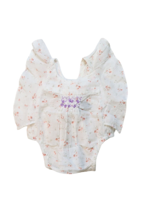 A Multicolour Short Sleeve Bodysuits from Velveteen in size 0-3M for girl. (Front View)