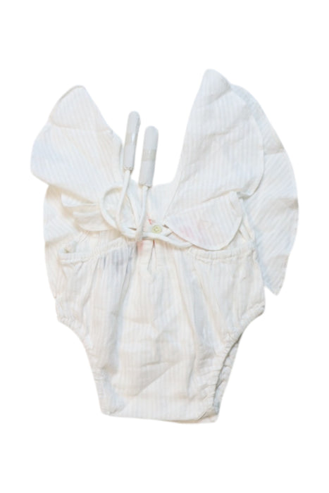 A White Short Sleeve Bodysuits from Velveteen in size 0-3M for girl. (Back View)