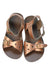 A Gold Sandals from Sun-San in size 3T for girl. (Back View)