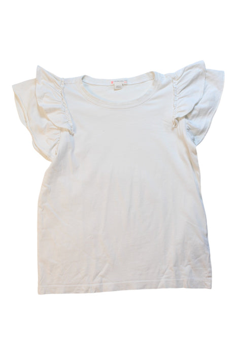 A White Short Sleeve Tops from Crewcuts in size 6T for girl. (Front View)