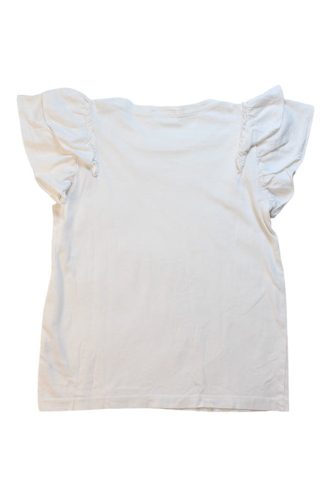 A White Short Sleeve Tops from Crewcuts in size 6T for girl. (Back View)