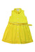 A Yellow Sleeveless Dresses from La Petite Caravane in size 6T for girl. (Front View)