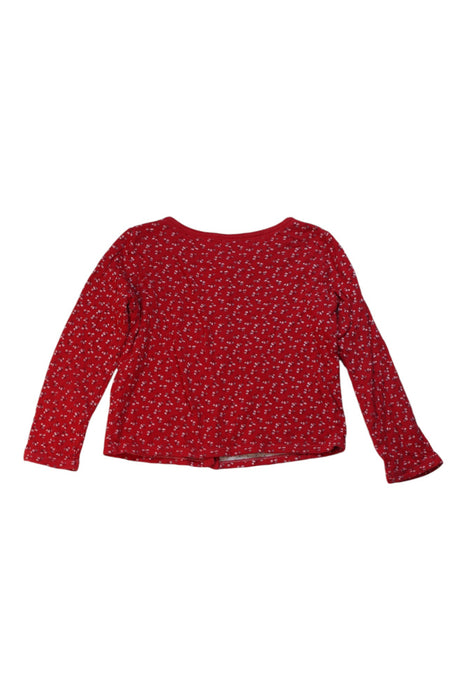 A Red Cardigans from Petit Bateau in size 6T for girl. (Back View)