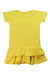 A Yellow Short Sleeve Dresses from Seed in size 6T for girl. (Back View)