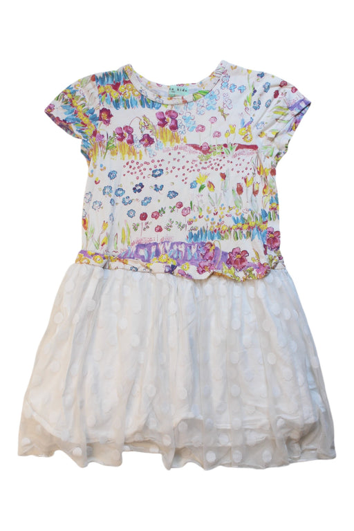 A Multicolour Short Sleeve Dresses from Hakka in size 7Y for girl. (Front View)