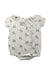 A White Short Sleeve Bodysuits from LiiLU in size 3T for girl. (Front View)