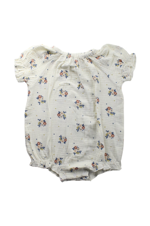 A White Short Sleeve Bodysuits from LiiLU in size 3T for girl. (Front View)