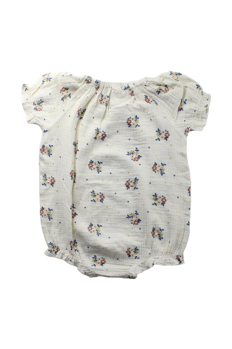 A White Short Sleeve Bodysuits from LiiLU in size 3T for girl. (Back View)